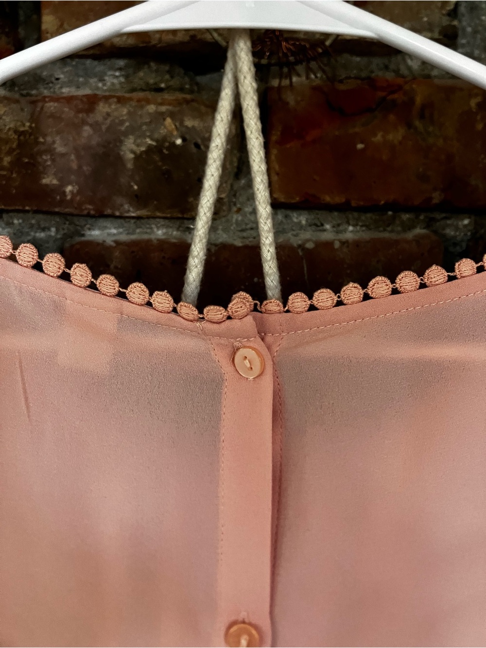 LC Lauren Conrad Blush Pink Lace Panel Blouse - Picture 10 of 10